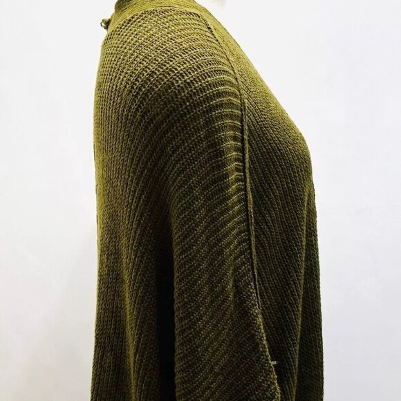 NWT SONOMA Women Long Sleeve Open Front Knit Green Long Cardigan Sweater Size 4X - Picture 5 of 13